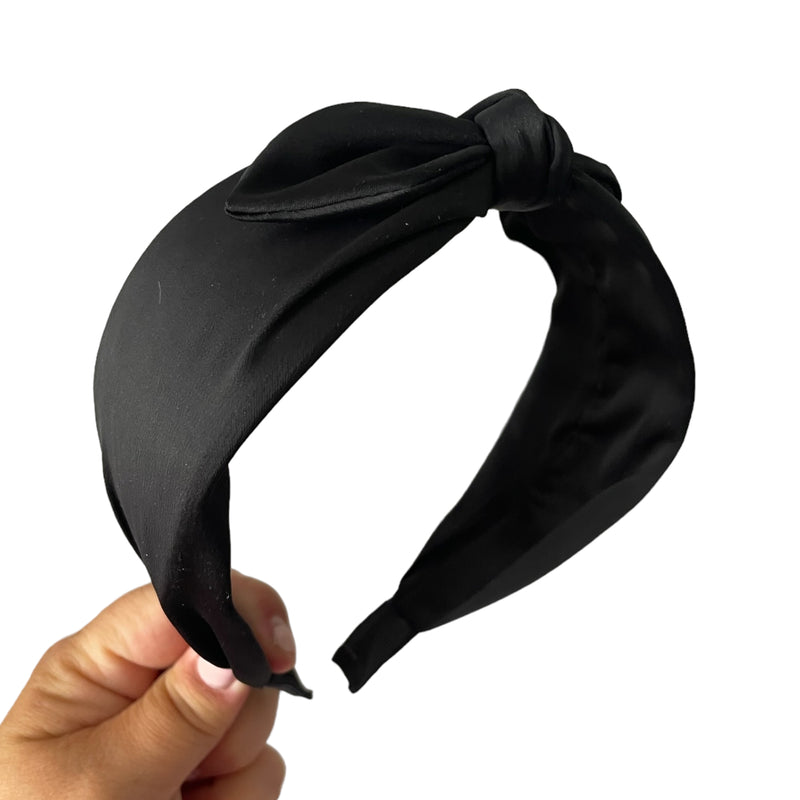 Black Headband w Mini Bow