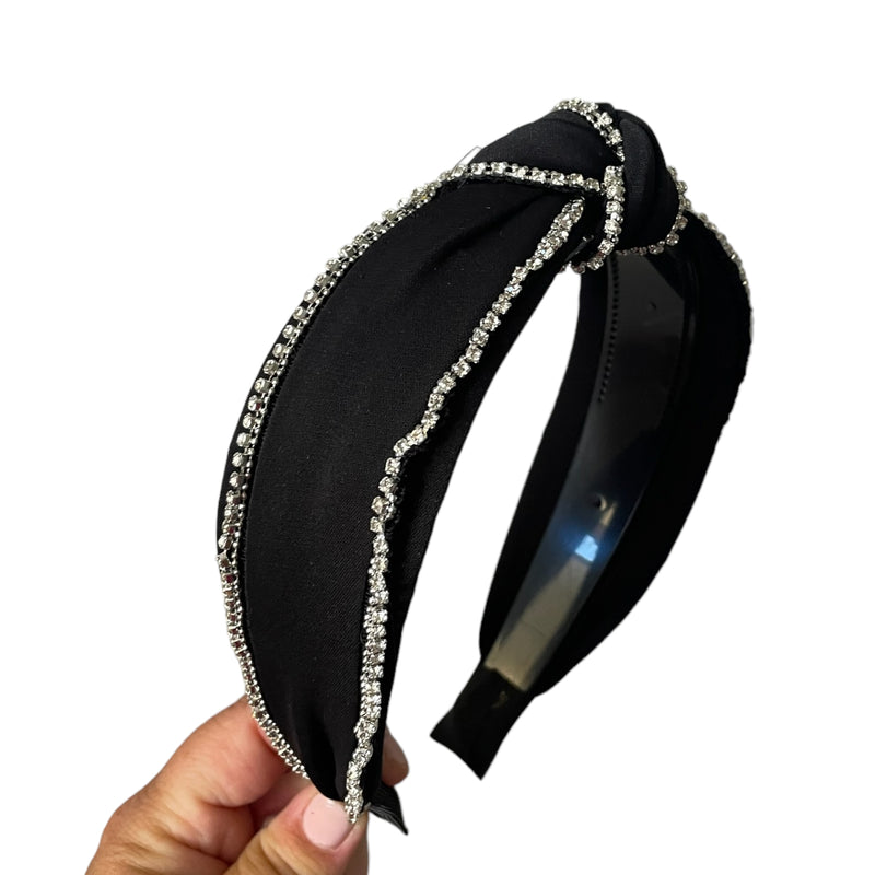Bling Lined Headband - Black