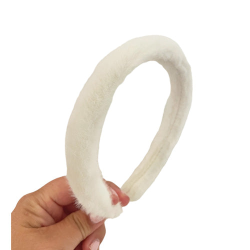 Fuzzy Headband - White