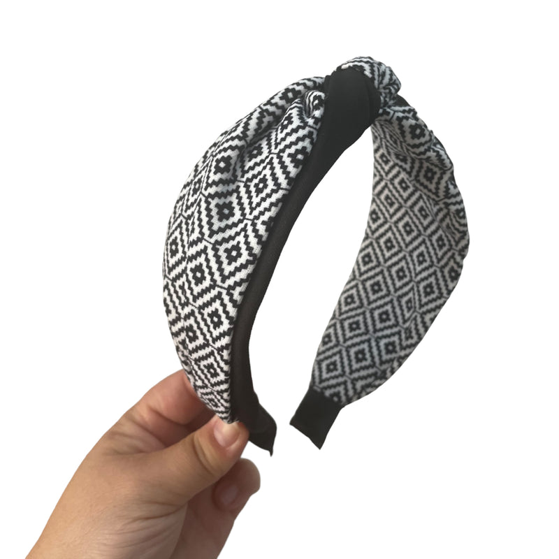 Geometric Headband - Blacka and White