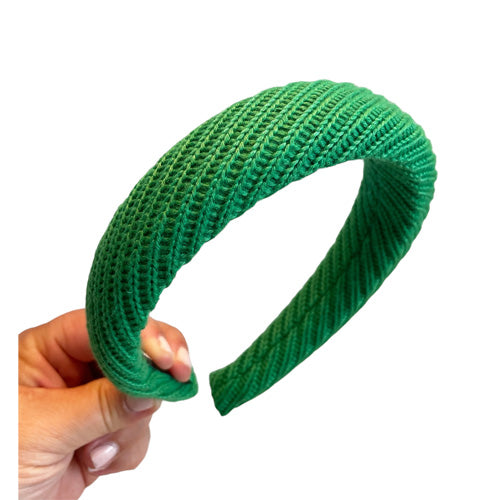 Green Ribbed Knit Headband