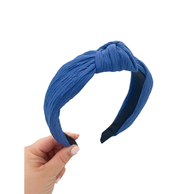 Blue Crinkle Headband