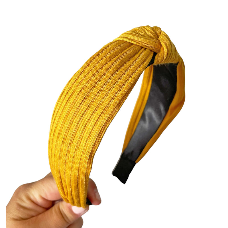 Jersey Line Headband - Mustard
