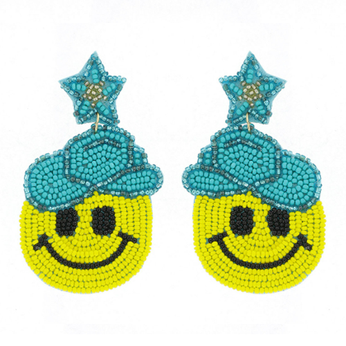 Cowgirl Smiley - Teal