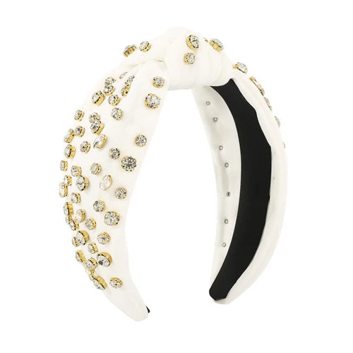 Sprinkled Gems - White Headband