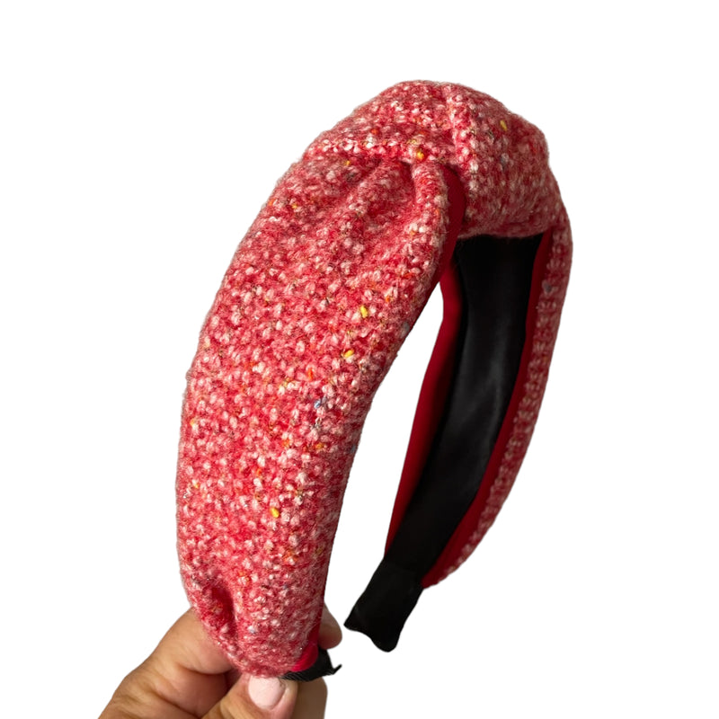 Tweed Classic Headband - Red