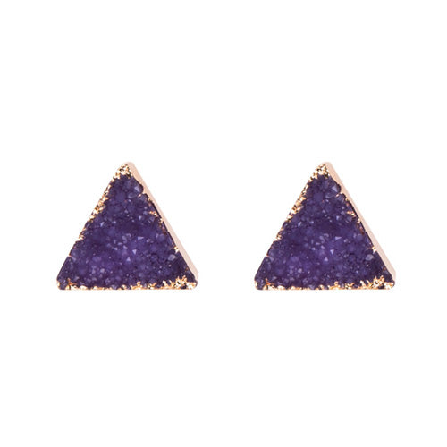 Triangle Purple Druzy
