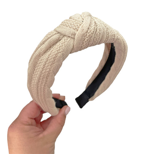 Cable Knit - Cream Headband