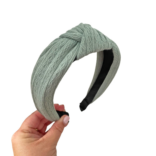 Cable Knit - Sage Headband