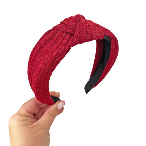 Cable Knit - Wine Headband