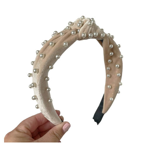 Classic Ivory W/Pearls Headband