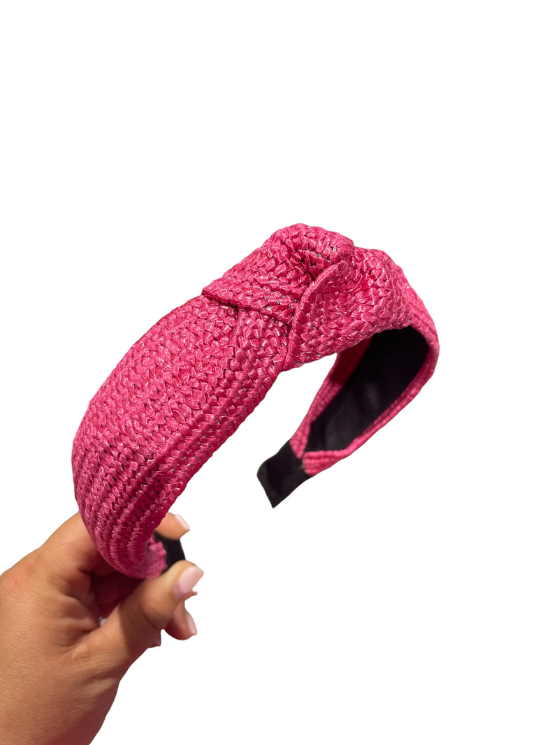Pink Jute Knot Headband